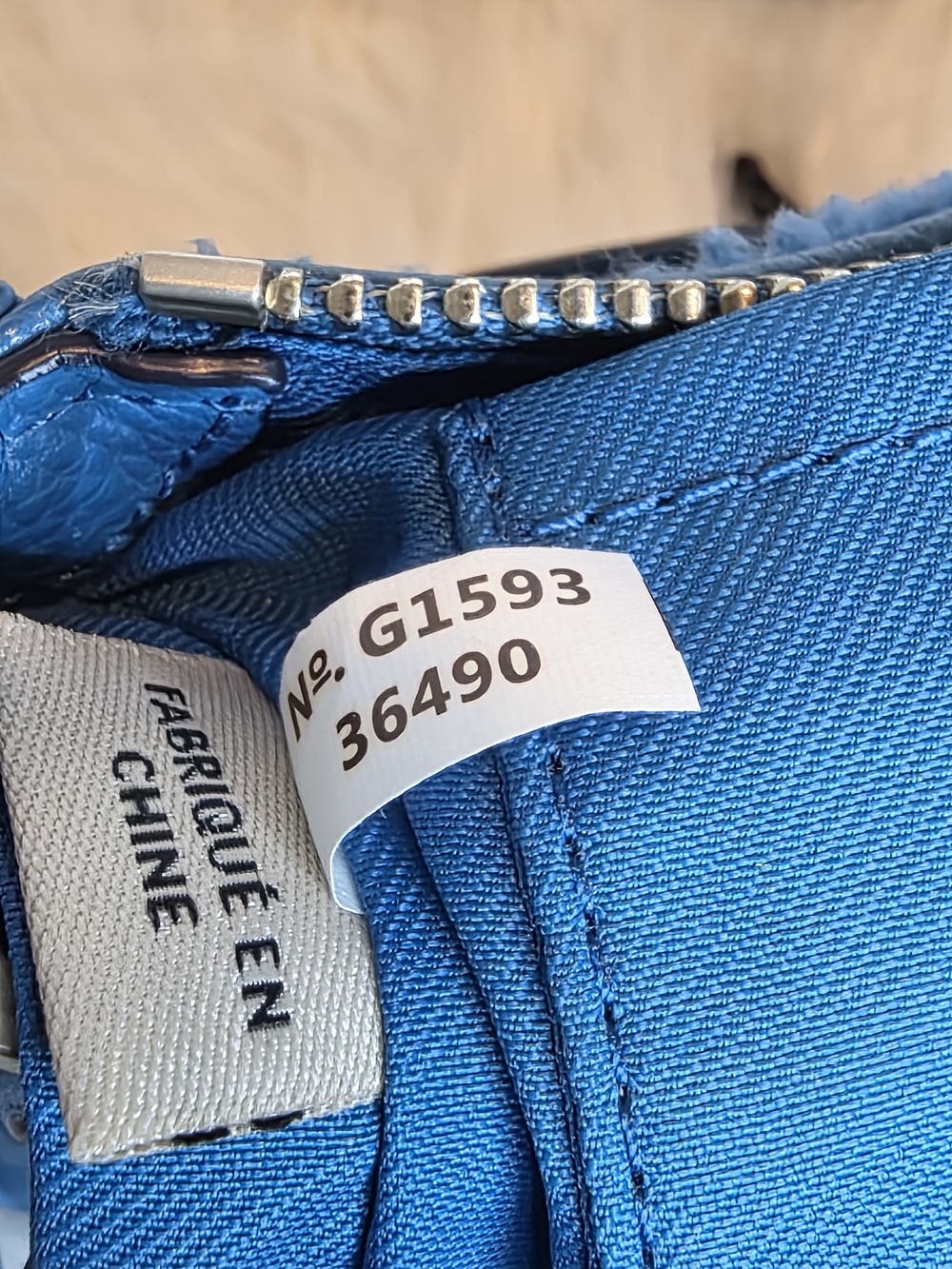 Coach Rhyder Shearling & Pebble Leather Crossbody Bag In Blue  Style #36490 - Picture 6 of 11